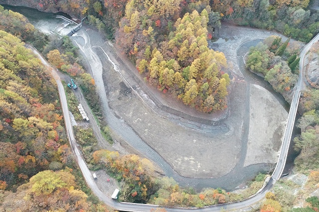 奥裾花ダム　河川維持工事