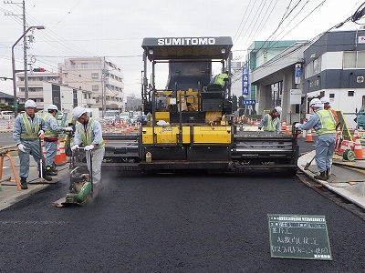 長野駅東口区画整理事業　栗田屋島線道路築造工事