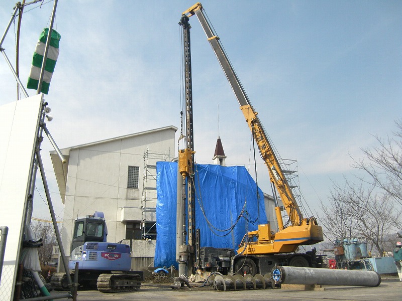 千曲市雨宮排水ポンプ場建設工事